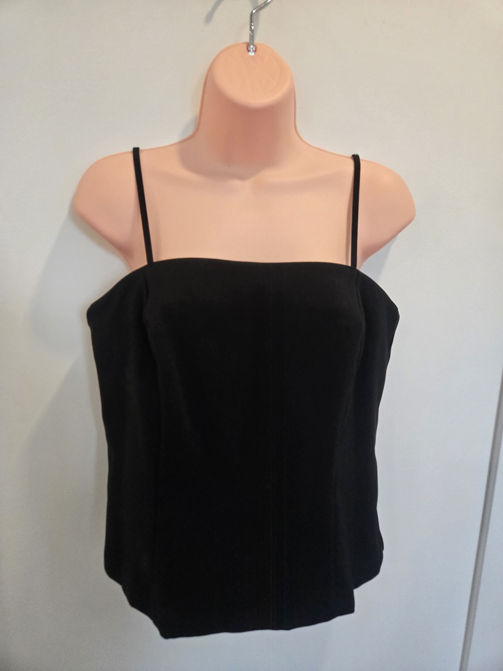 Vintage 90s Black Spaghetti Strap Cami Made in USA Size 9/10 RN 53048